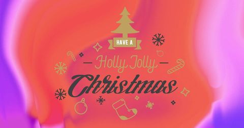 Festive Christmas Message Over Colorful Background