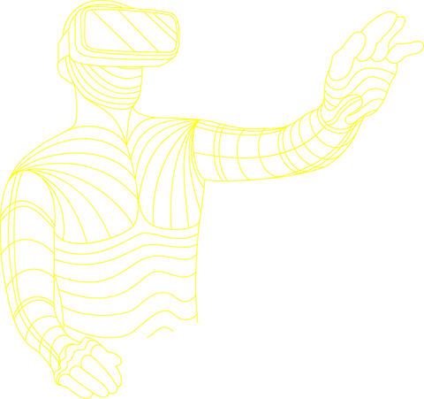 neon vr line art figure on transparent background - Download Free Stock Videos Pikwizard.com
