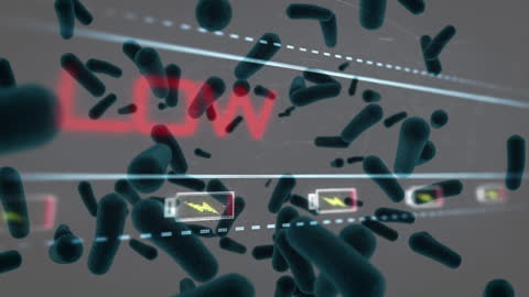 Abstract Animation of Technology with Glowing Particles