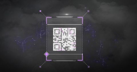 Digital QR Code Processing in Futuristic Design - Download Free Stock Images Pikwizard.com