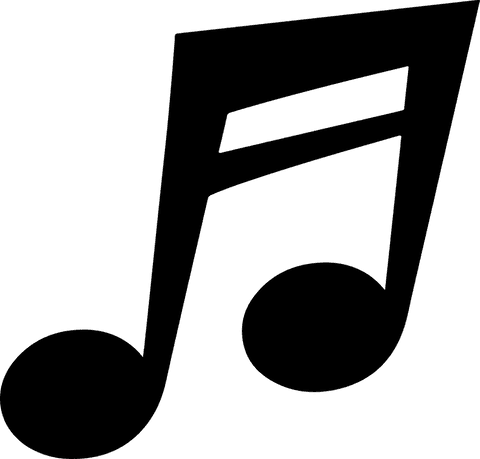 stylized eighth notes icon on transparent background - Download Free Stock Videos Pikwizard.com