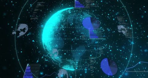Futuristic Global Data Processing and Digital Connectivity - Download Free Stock Images Pikwizard.com