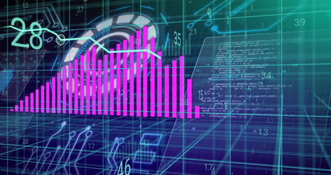 Futuristic Data Analysis and Visualization Display