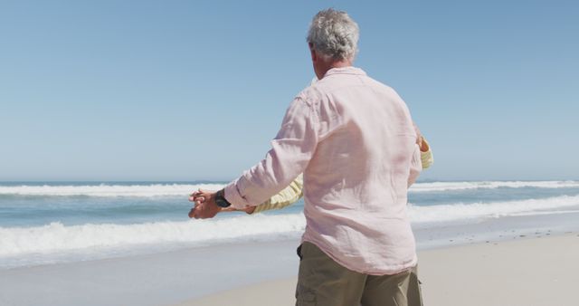 Senior Couple Dancing on Beach - Download Free Stock Images Pikwizard.com