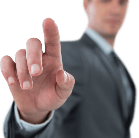 Transparent Businessman Interacting with Futuristic Interface - Download Free Stock Videos Pikwizard.com
