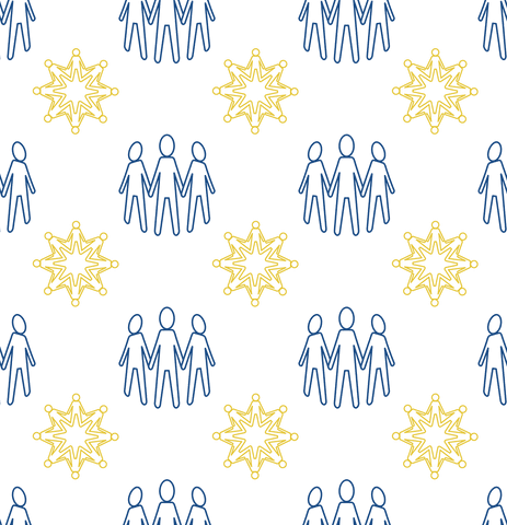Seamless Blue Yellow Paper Figurine Pattern Transparent Background - Download Free Stock Videos Pikwizard.com