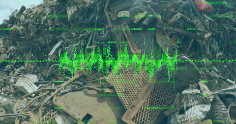 Visualizing Financial Data on Landfill Site: Digital Global Ecology Concept