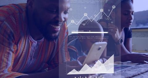 Family Engaging with Technology Amidst Graphical Interface Elements