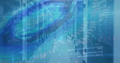 Futuristic Digital Data Tunnel Background with Code Elements - Download Free Stock Images Pikwizard.com
