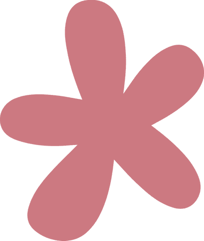 Pink abstract floral shape with transparent background