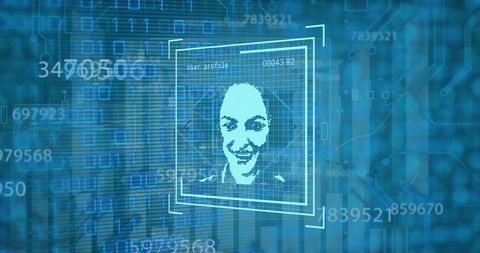 Digital Security and Facial Recognition Interface - Download Free Stock Images Pikwizard.com