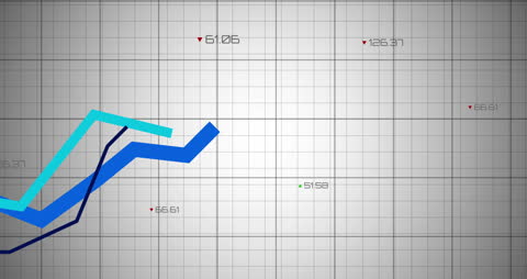 Rising Financial Statistics on Grid Background