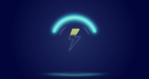 Neon Lightning and Progress Circle Technology Concept - Download Free Stock Images Pikwizard.com