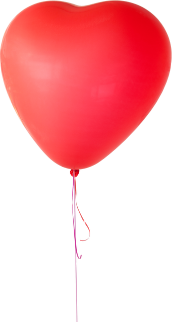 Red Transparent Heart Shaped Balloon Suspended by Purple Strings - Download Free Stock Videos Pikwizard.com