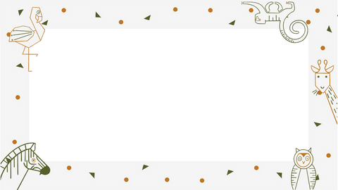 whimsical animal frame with teal transparent center and geometric accents - Download Free Stock Videos Pikwizard.com