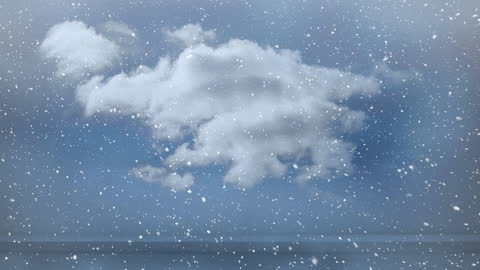 Snowfall Animation with Winter Clouds