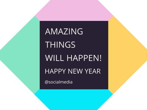 Bold New Year Message with Geometric Design - Download Free Stock Templates Pikwizard.com