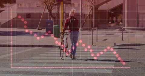 Modern urban life with data impact concept