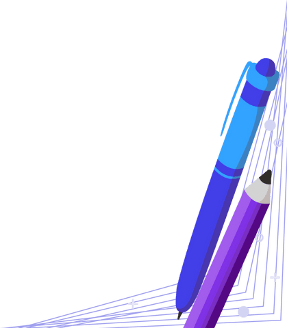 flat design pens and pencil with digital art elements on transparent background - Download Free Stock Videos Pikwizard.com