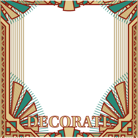 art deco geometric frame with transparent background featuring decorate text - Download Free Stock Videos Pikwizard.com