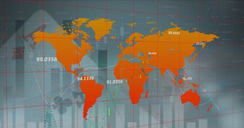 Global Data Analytics Overlaid on Virtual Poker Background - Download Free Stock Images Pikwizard.com