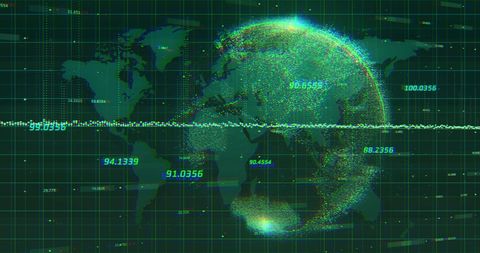 Futuristic Digital Globe and Data Visualization on World Map - Download Free Stock Images Pikwizard.com