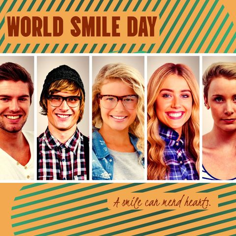 celebrate world smile day with radiant expressions - Download Free Stock Templates Pikwizard.com