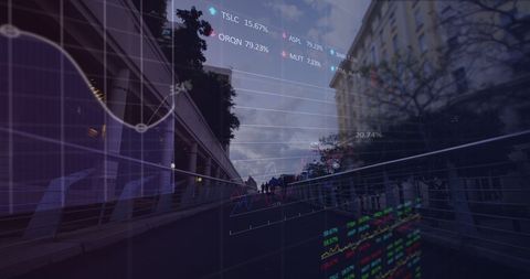 Stock Market Transparency with Urban Movement - Download Free Stock Images Pikwizard.com