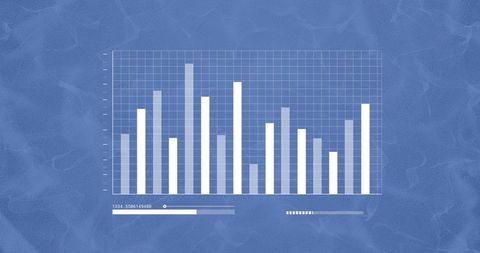 Bar Graph with Grid on Abstract Blue Background - Download Free Stock Images Pikwizard.com