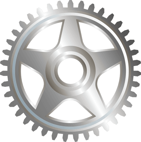 metallic gear wheel with star design on transparent background - Download Free Stock Videos Pikwizard.com