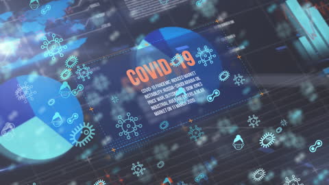 Digital Interface Displaying COVID-19 Data Analysis Visualization