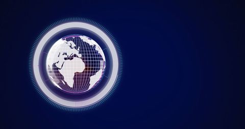 Futuristic Globe with Scanning Interface on Blue Digital Background - Download Free Stock Images Pikwizard.com