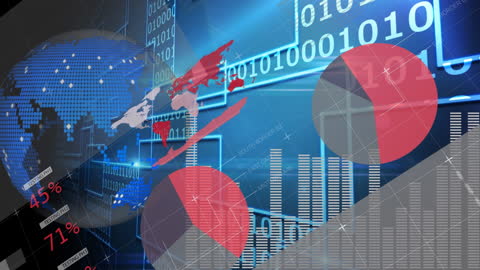 Data Analytics and Global Network Infrastructure Concept