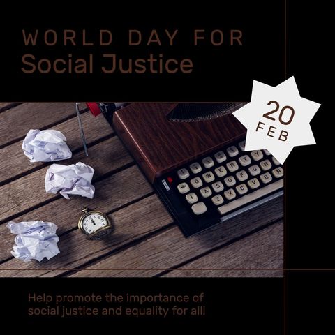 vintage typewriter and clock celebrating social justice day - Download Free Stock Templates Pikwizard.com