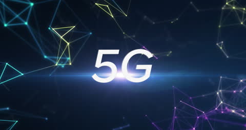 Futuristic 5G Technology with Glowing Network Connections