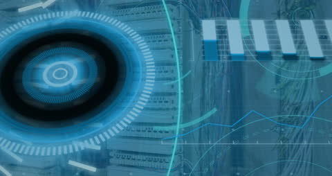 Abstract Global Digital Interface with Planet Conceptual Art