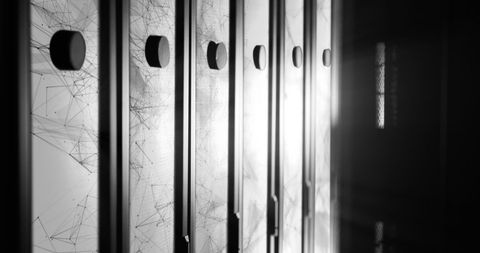 Digital Interface Overlays in Modern Server Room - Download Free Stock Images Pikwizard.com