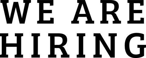 Transparent we are hiring text illustration for employment notices