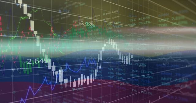 Colombian Flag Merging with Stock Market Graphs Illustrating Economy - Download Free Stock Images Pikwizard.com