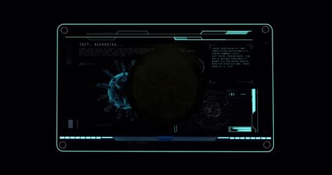 Digital Interface Analyzing Virus Cells with Data Protocol - Download Free Stock Images Pikwizard.com