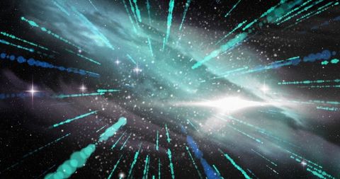 Dynamic cosmic explosion with interstellar light streaks