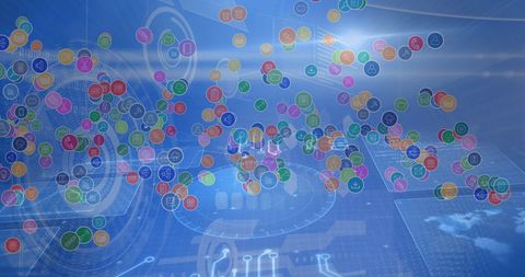 Multicolored Digital Icons Representing Technology Communication - Download Free Stock Images Pikwizard.com