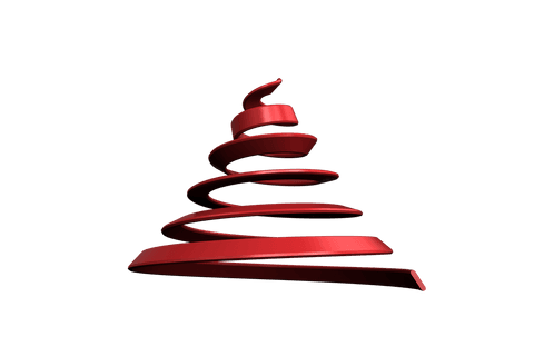 red spiral abstract christmas tree on transparent background - Download Free Stock Videos Pikwizard.com