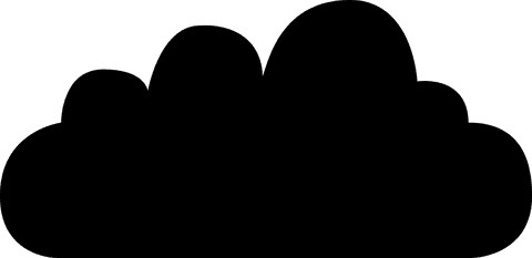 Transparent cloud icon vector isolated on blank background