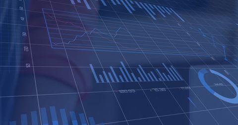 Financial Data Charts and Graphs with Blue Tones - Download Free Stock Images Pikwizard.com