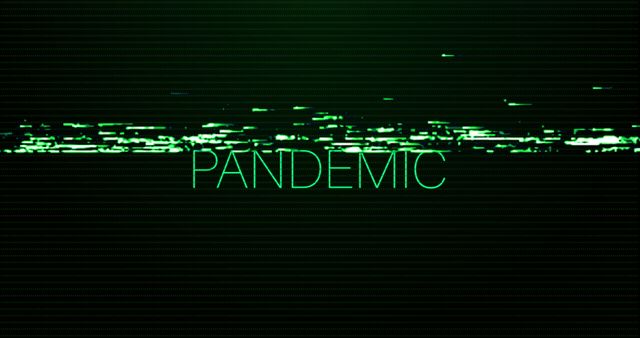 Digital Interference Overlay on Pandemic Text - Download Free Stock Images Pikwizard.com