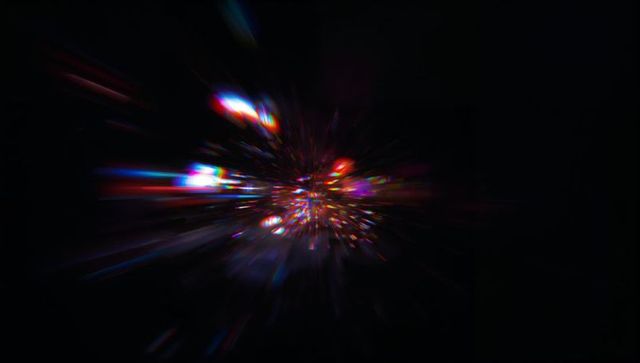 Vibrant Prismatic Burst in Cosmic Dark Space