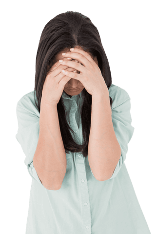 frustrated caucasian woman overwhelmed on transparent background - Download Free Stock Videos Pikwizard.com