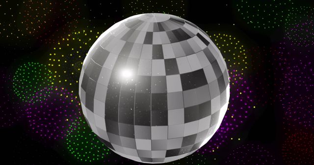 Vibrant Disco Ball Radiates Energy with Digital Flair - Download Free Stock Images Pikwizard.com