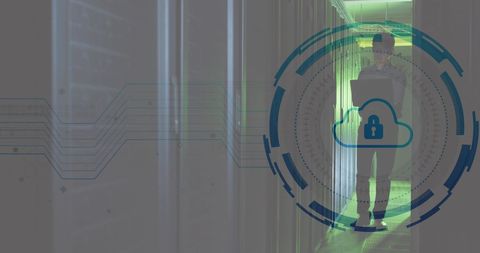 Cybersecurity Cloud Technology in Data Center - Download Free Stock Images Pikwizard.com